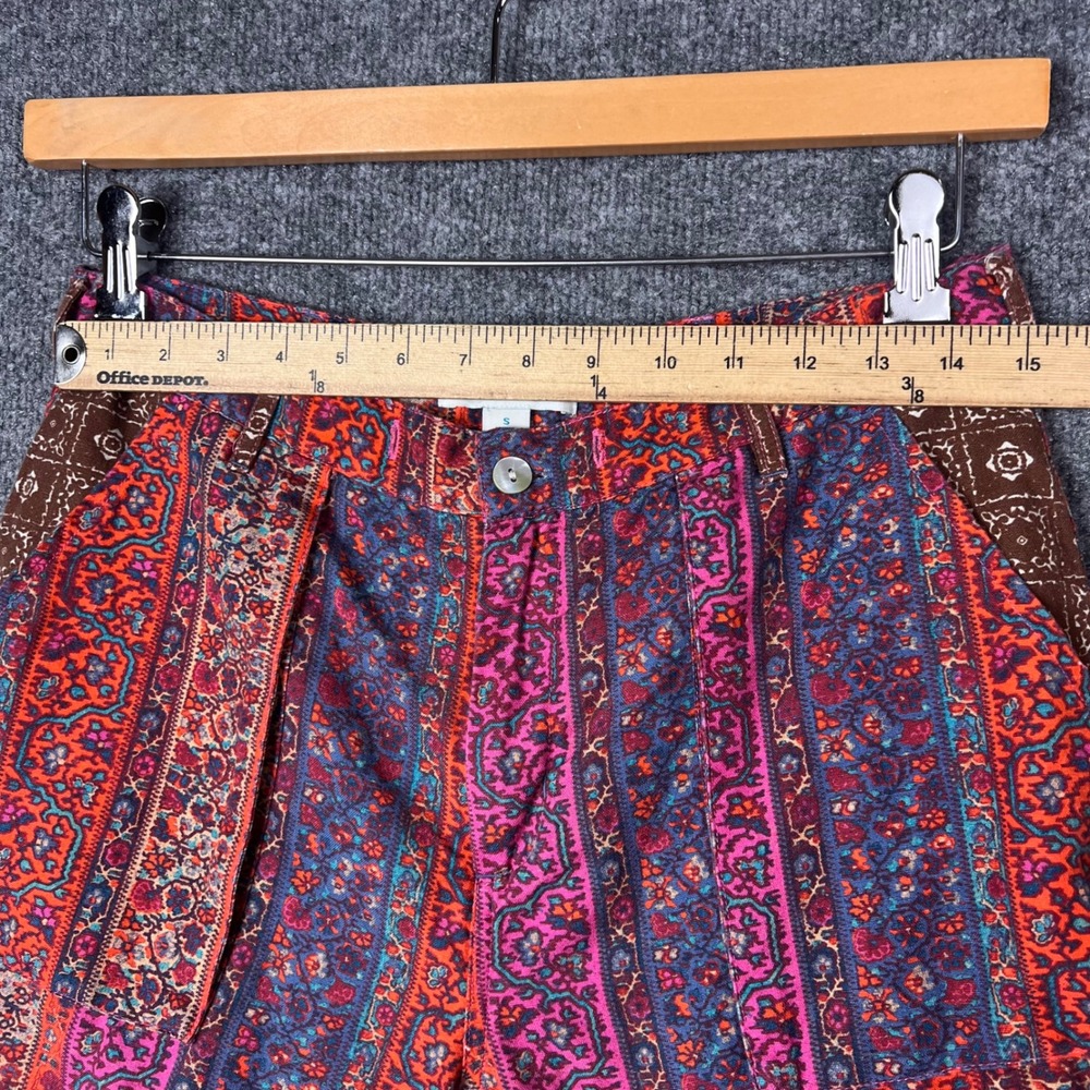Sundance Shorts Womens S Multicolor Boho Linen Blend Paisley Print - Picture 3 of 8